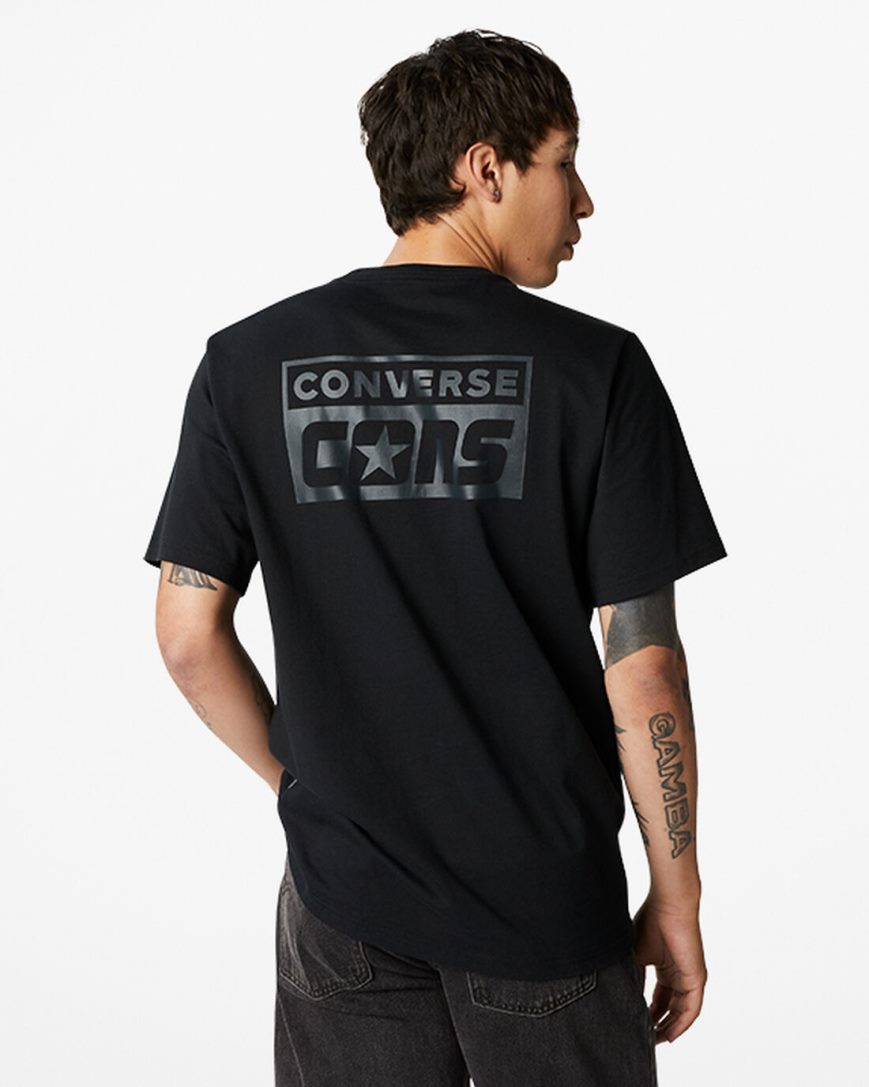 Camiseta Converse CONS Gráficas Masculino Pretas | PT Y0890P4